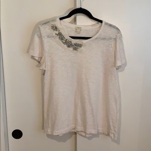 J. Crew Jeweled Tshirt